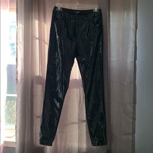 Latex black pants